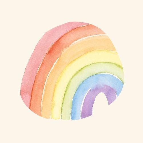 Studentinnenkinder Logo, Regenbogen, Kindergarten 1090